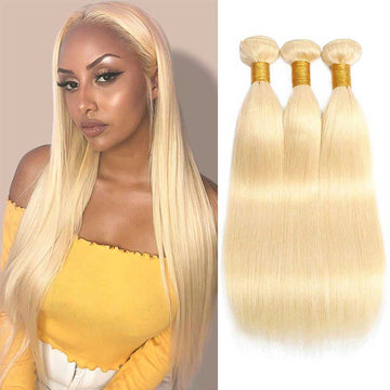 Beaudiva 3 Pcs/pack Straight 613 Blonde Bundles Virgin Brazilian Hair